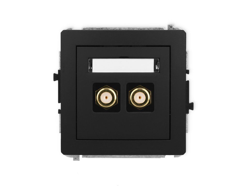 Double antenna F type socket (SAT) mechanism - gold-plated