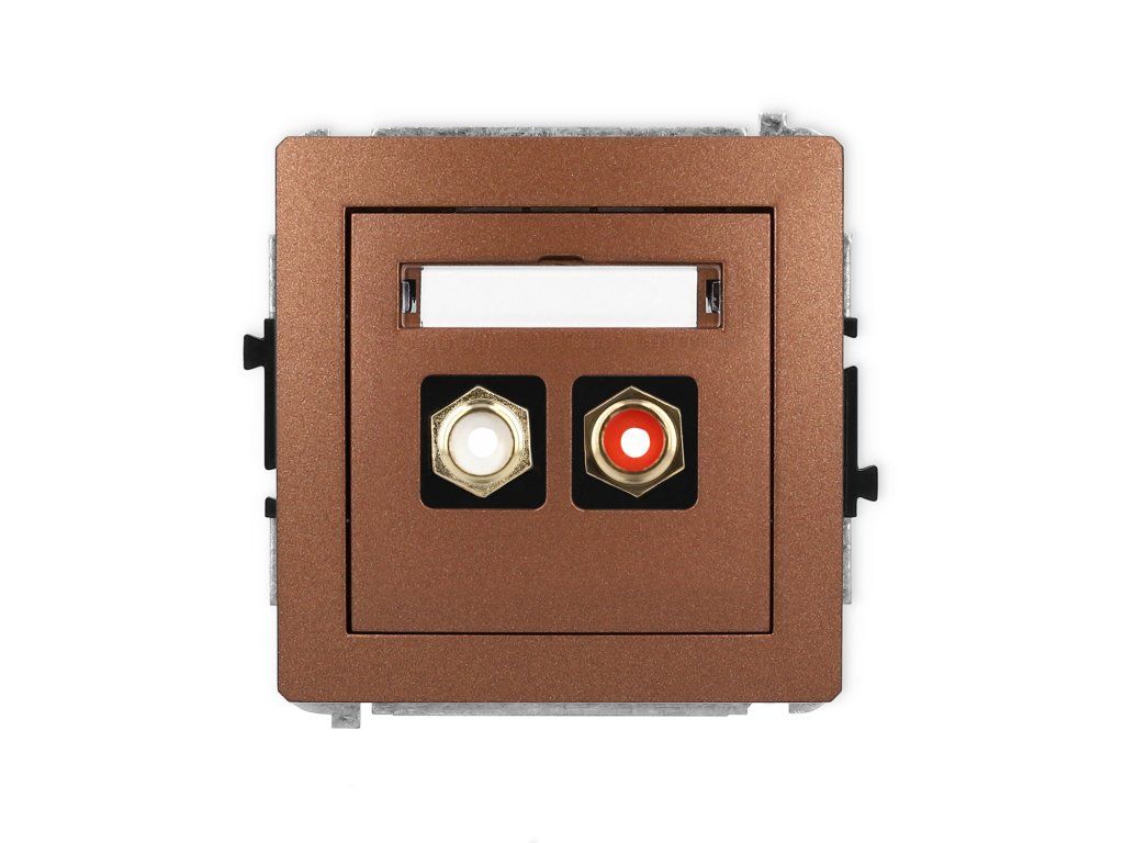 RCA double socket (cinch type-white and red