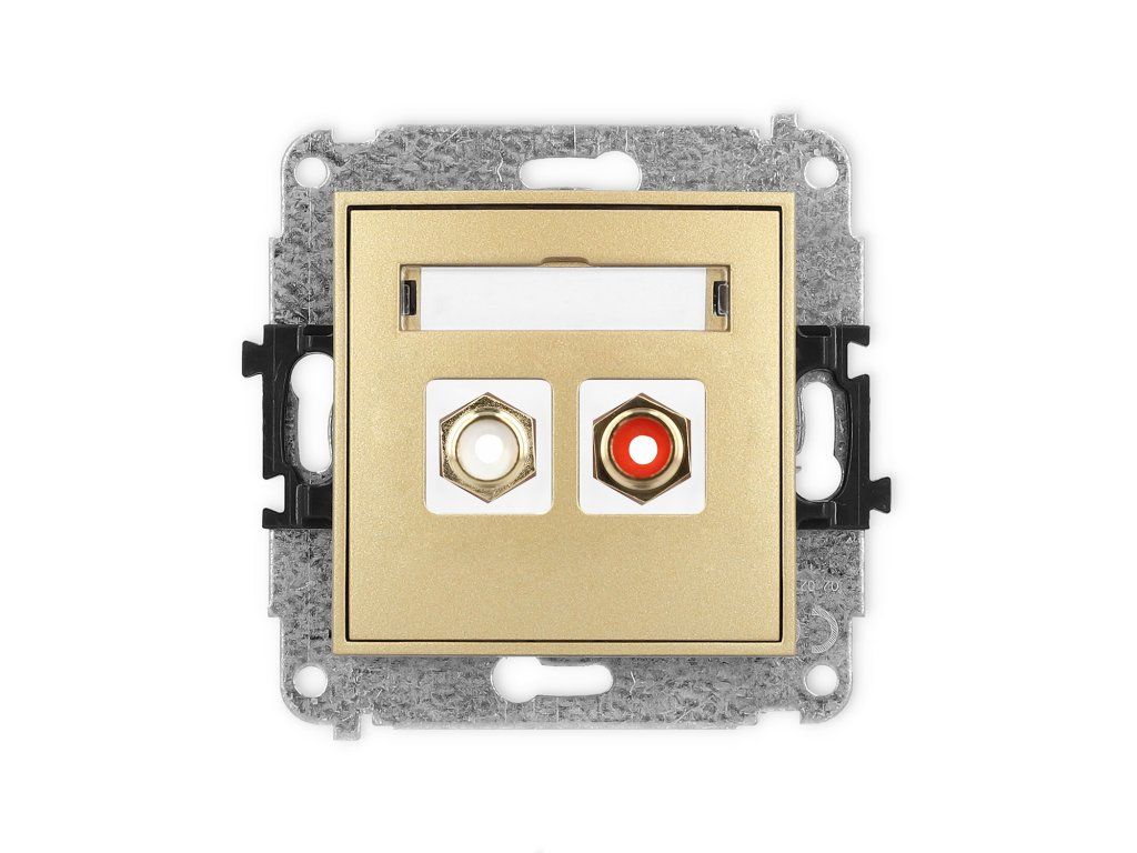 RCA double socket (cinch type-white and red