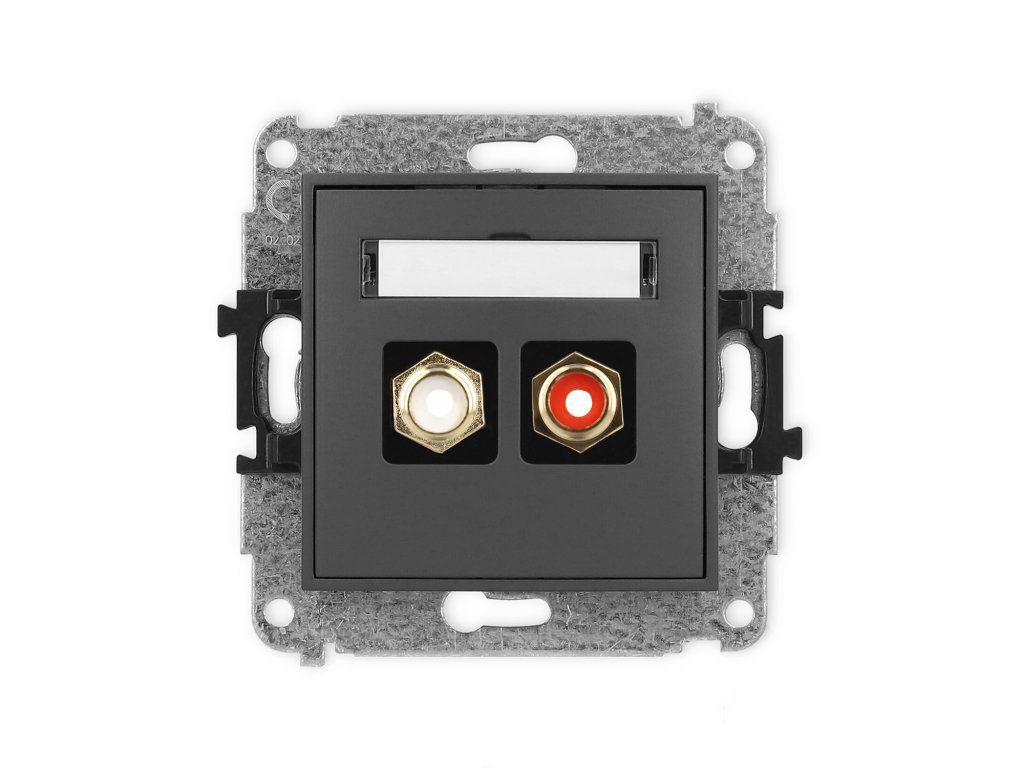 RCA double socket (cinch type-white and red