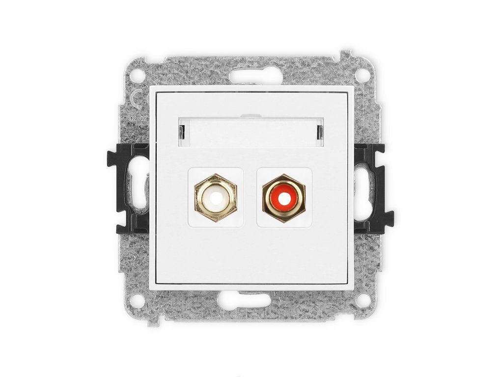 RCA double socket (cinch type-white and red