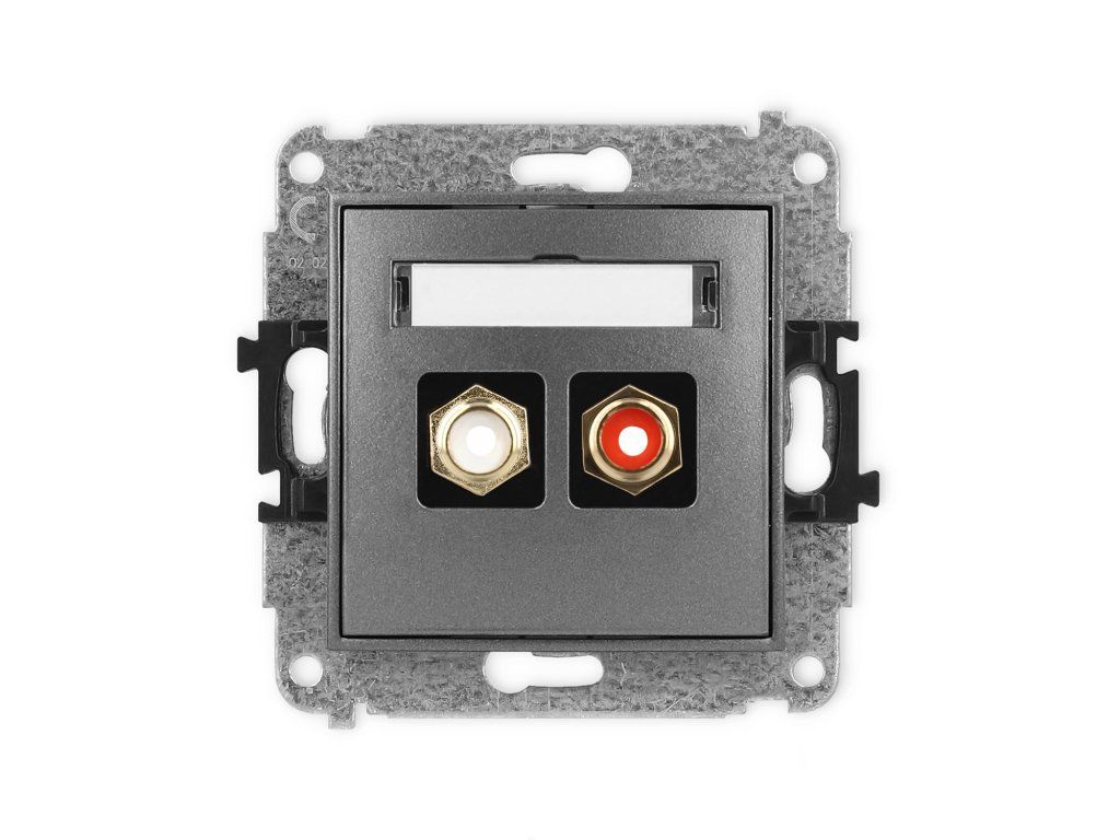 RCA double socket (cinch type-white and red