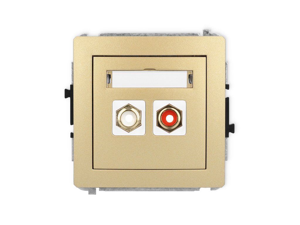 RCA double socket (cinch type-white and red