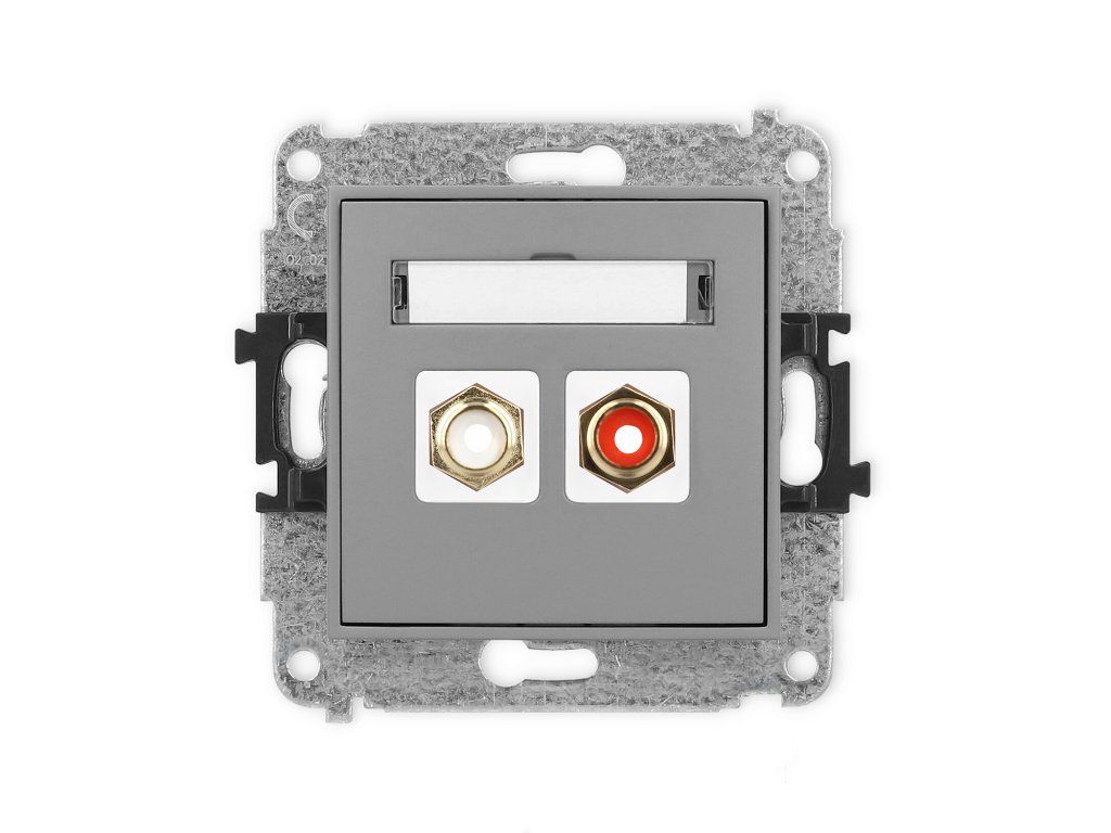 RCA double socket (cinch type-white and red