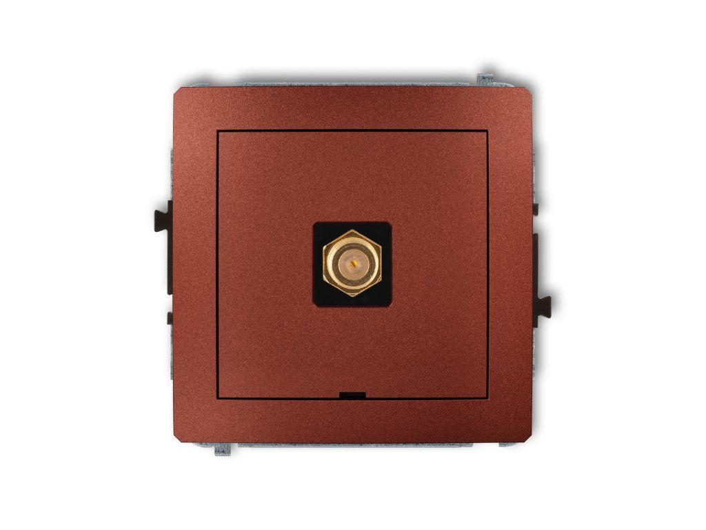Single antenna F type socket (SAT) mechanism - gold-plated