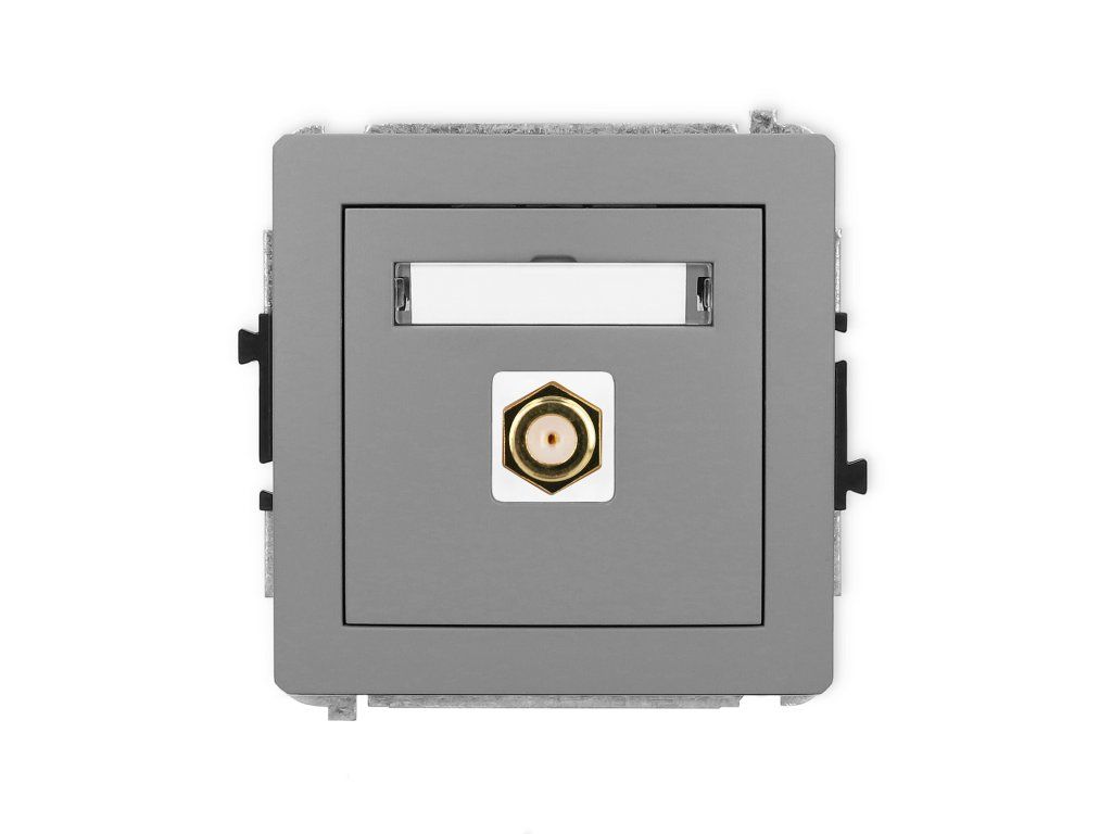 Single antenna F type socket (SAT) mechanism - gold-plated