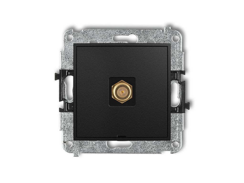 Single antenna F type socket (SAT) mechanism - gold-plated