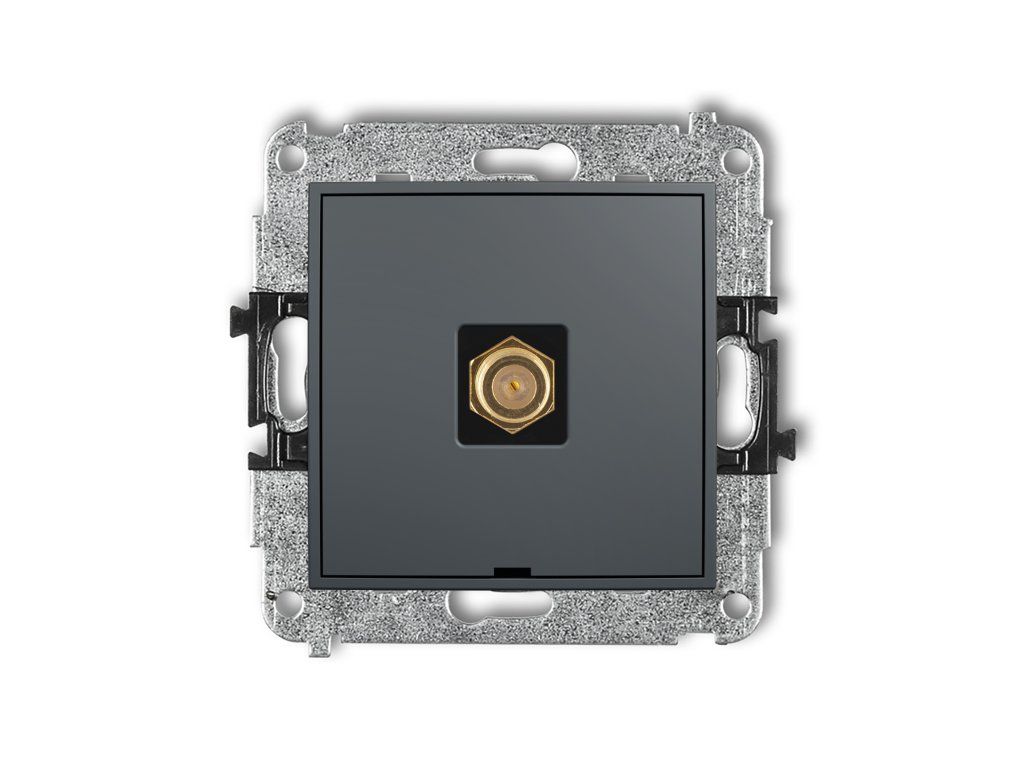 Single antenna F type socket (SAT) mechanism - gold-plated