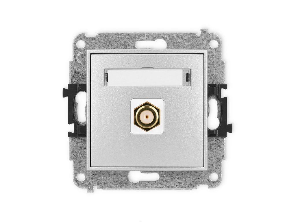 Single antenna F type socket (SAT) mechanism - gold-plated