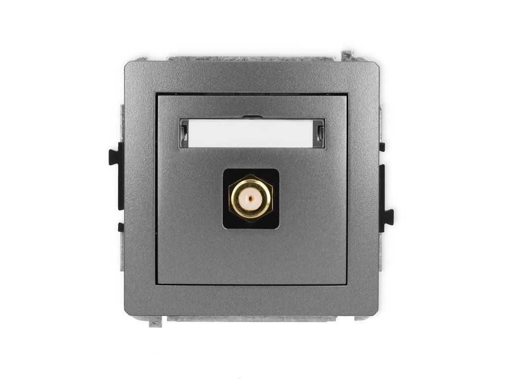 Single antenna F type socket (SAT) mechanism - gold-plated