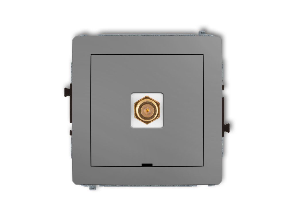 Single antenna F type socket (SAT) mechanism - gold-plated