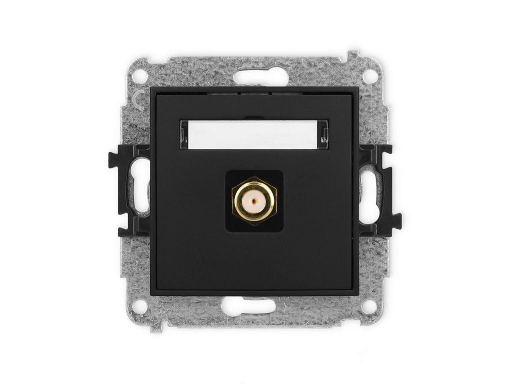 Single antenna F type socket (SAT) mechanism - gold-plated