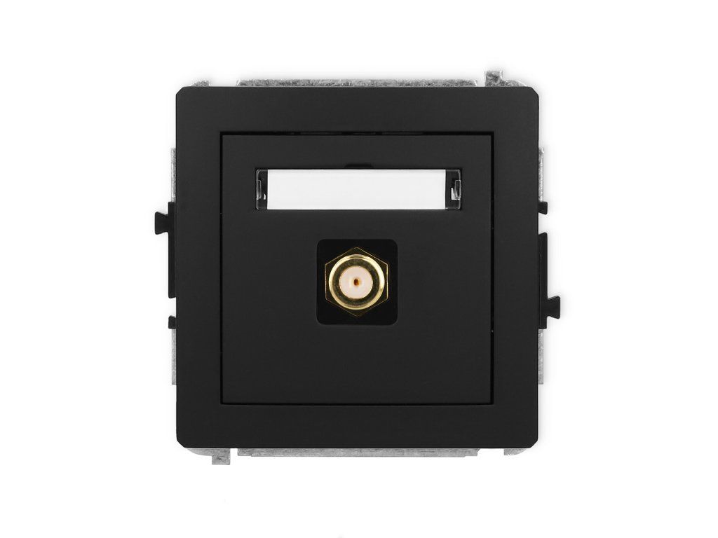 Single antenna F type socket (SAT) mechanism - gold-plated