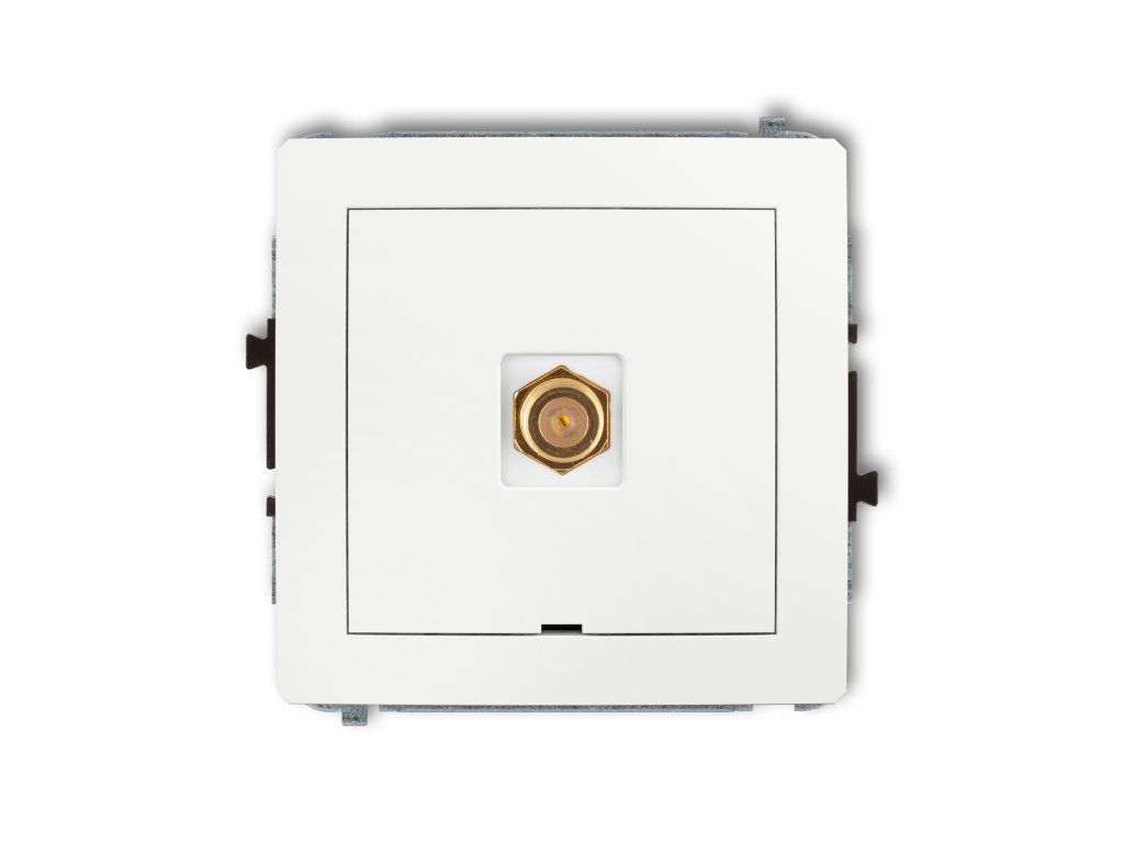 Single antenna F type socket (SAT) mechanism - gold-plated