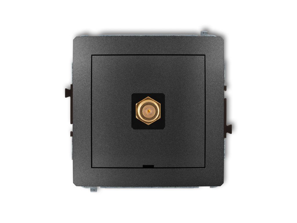 Single antenna F type socket (SAT) mechanism - gold-plated