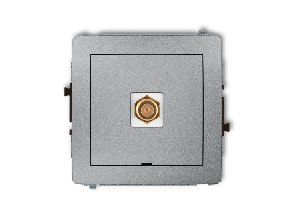 Single antenna F type socket (SAT) mechanism - gold-plated