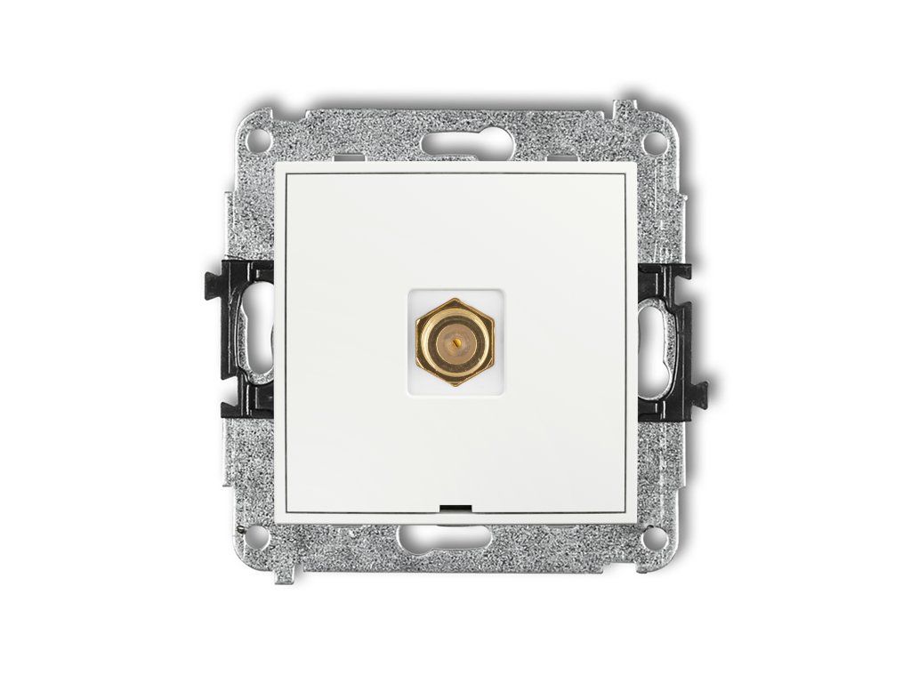Single antenna F type socket (SAT) mechanism - gold-plated