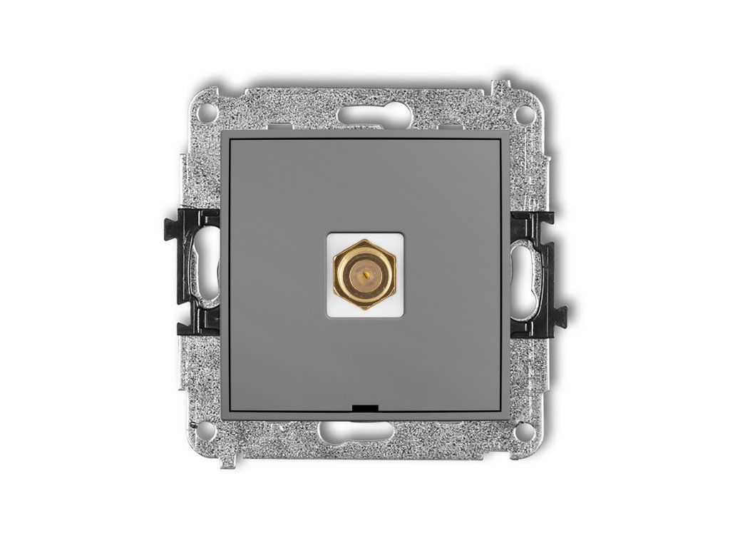 Single antenna F type socket (SAT) mechanism - gold-plated
