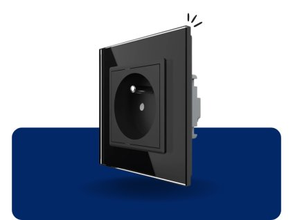 LIVOLO VL W2C1FR 12 Elektrická zásuvka SK čierna VL C7C1FR 12