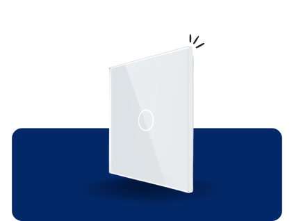 LIVOLO VL C7 C1 11 sklenený 1 rámik biely VL C7 C1 11