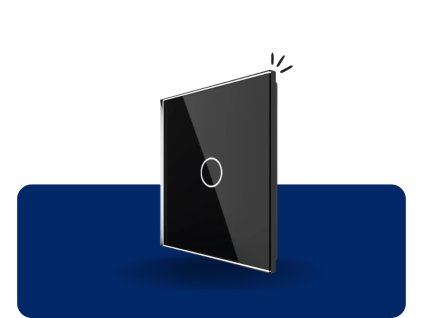 LIVOLO VL C7 C1 12 sklenený 1 rámik čierny VL C7 C1 12