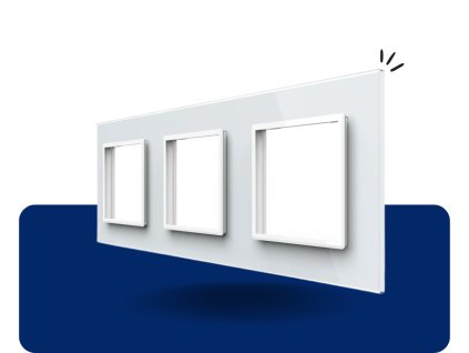 LIVOLO SR SR SR 11 sklenený 3 rámik biely VL C7 SRSRSR 11