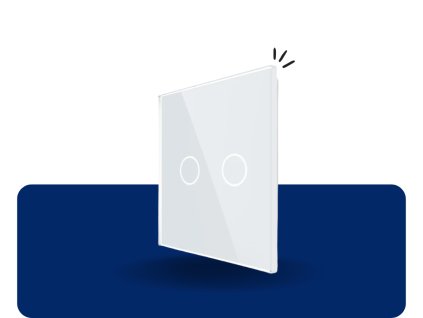 LIVOLO VL C7 C2 11 sklenený 1 rámik biely VL C7 C2 11