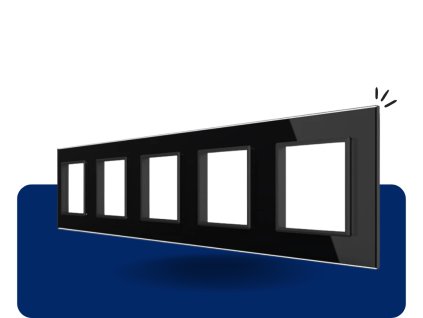 LIVOLO SR SR SR SR SR 12 sklenený 5 rámik čierny VL C7 5SR 12