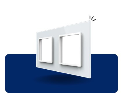 LIVOLO SR SR 11 sklenený 2 rámik biely VL C7 SRSR 11