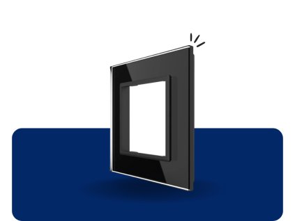 LIVOLO SR 12 sklenený 1 rámik čierny VL C7 SR 12