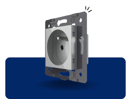 LIVOLO FR FK 15 Elektrická zásuvka SK strieborná VL C7 C1FR 15