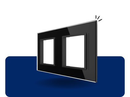 LIVOLO SR SR 12 sklenený 2 rámik čierny VL C7 SRSR 12