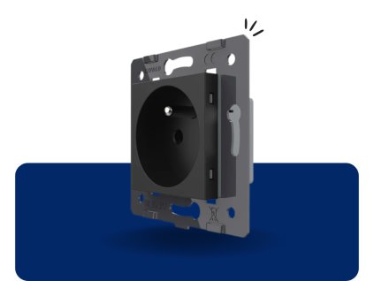 LIVOLO FR FK 12 Elektrická zásuvka SK čierna VL C7 C1FR 12