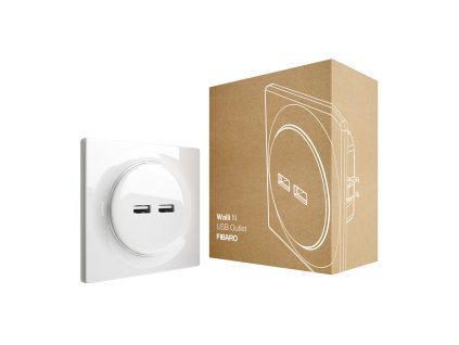 Walli_USB_zasuvka_FIBARO_Biela