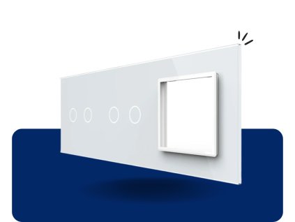 LIVOLO 2C 2C SR 11 sklenený 3 rámik biely VL C7 C2C2SR 11