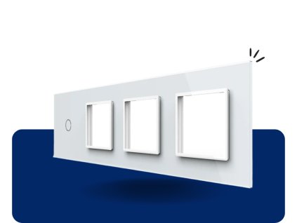 LIVOLO 1C SR SR SR 11 sklenený 4 rámik biely VL C7 C13SR 11