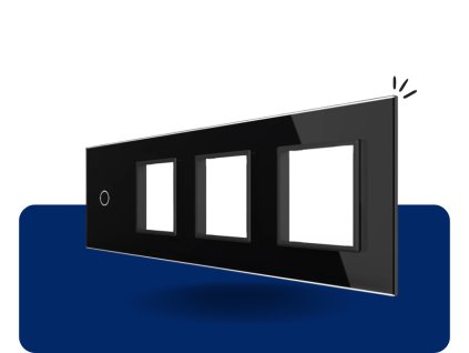 LIVOLO 1C SR SR SR 12 sklenený 4 rámik čierny VL C7 C13SR 12