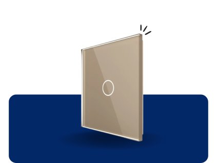 LIVOLO VL C7 C1 13 sklenený 1 rámik zlatý VL C7 C1 13