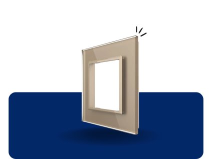 LIVOLO SR 13 sklenený 1 rámik zlatý VL C7 SR 13