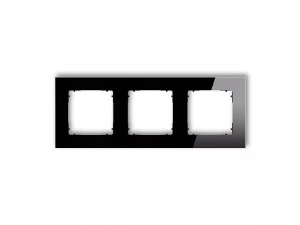 3-rámik hranatý - efekt skla (rámik: Čierna; zadný plast: Čierna)