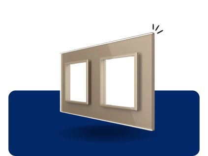 LIVOLO SR SR 13 sklenený 2 rámik zlatý VL C7 SRSR 13