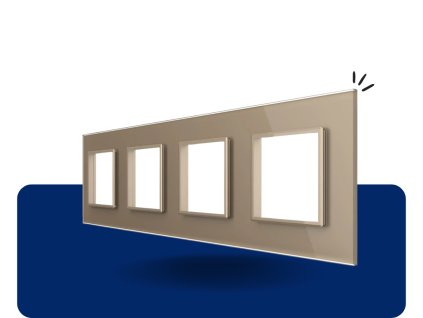 LIVOLO SR SR SR SR 13 sklenený 4 rámik zlatý VL C7 4SR 13