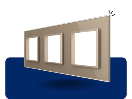 LIVOLO SR SR SR 13 sklenený 3 rámik zlatý VL C7 SRSRSR 13