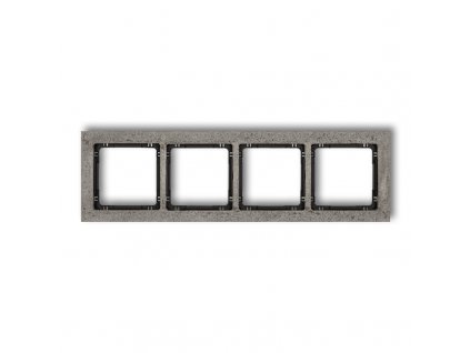 4-rámik - betón (rámik: Tmavo Sivá; zadný plast: Čierna)