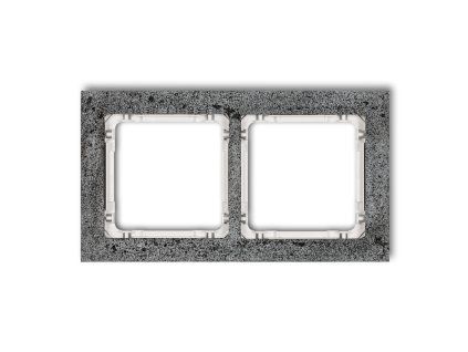 2-gang universal frame - concrete (frame: anthracite; rear: white)
