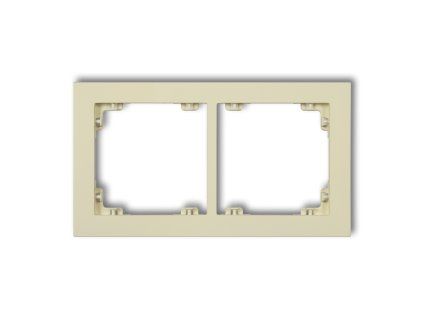 2-gang universal plastic frame DECO Pastel Matt (peanut)
