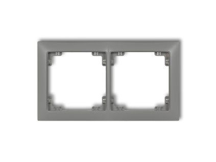 2-gang universal plastic frame DECO Soft