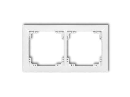 2-gang universal plastic frame DECO Soft