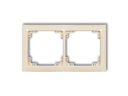2-gang universal plastic frame DECO Soft