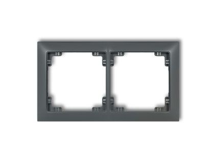 2-gang universal plastic frame DECO Soft